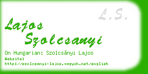 lajos szolcsanyi business card